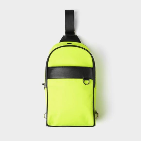 Zara Handbags - ZARA One-Shoulder Sports Backpack Neon Yellow NWOT